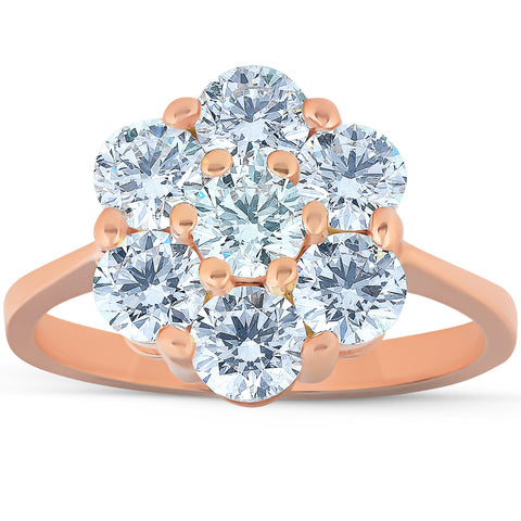 2 Ct Diamond EX3 Lab Grown 14k Rose Gold Engagement Ring
