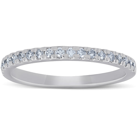 1/4 Ct Diamond Wedding Ring 10k White Gold