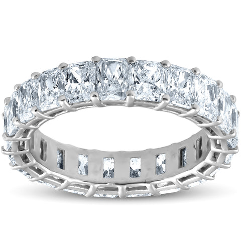 5Ct Radiant Cut Diamond Platinum Eternity Ring
