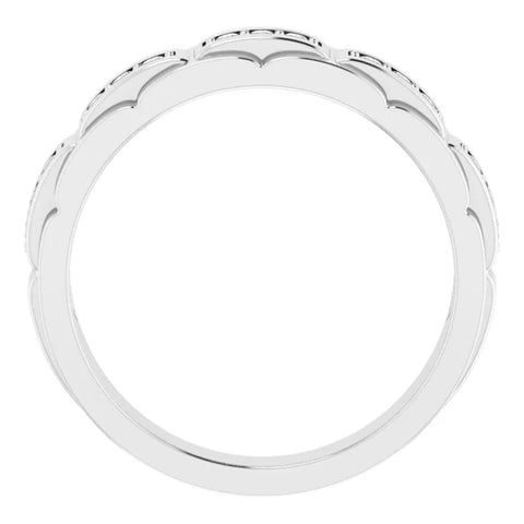 VS 1/3 Ct Mens Lab Grown Diamond Wedding Ring White Gold Anniversary Band