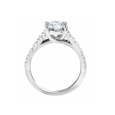 1 3/4 Ct Diamond Engagement Ring Lab Grown 14k White Gold