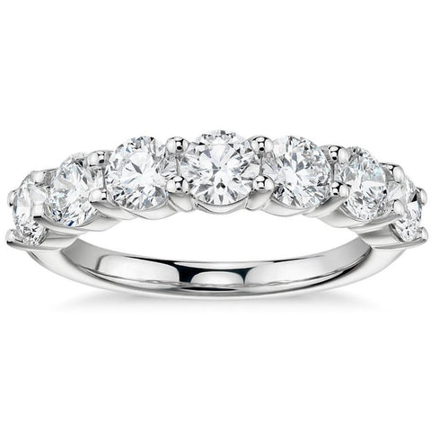 2 Ct TW 7-Stone Diamond Wedding Ring in White or Yellow Gold