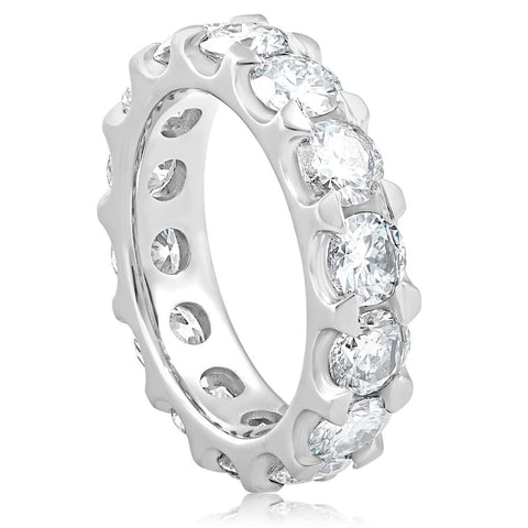 5 Ct Lab Grown Diamond Eternity Ring in 14k White, Yellow, or Rose Gold