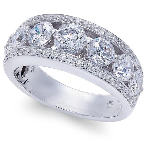 G/VS 4 Carat (Ctw) Diamond Wedding Ring in 10k White or Yellow Gold Lab Grown