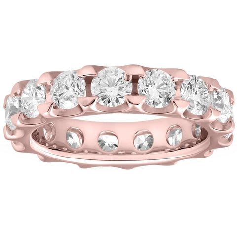 VS 5 Carat Diamond Eternity Ring in 10k Rose Gold Lab Grown
