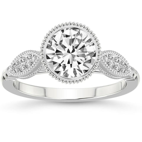 VS 2 1/5Ct Diamond Luna Lab Grown Engagement Ring White, Yellow or Rose Gold
