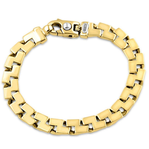 Men's Solid 14k Gold (41grams) or Platinum (67gram) 9.5mm Bracelet 8.5"