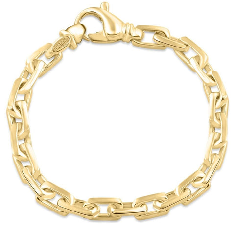 Men's Link 14k Gold (51gram) or Platinum (82gram) 7.5mm Link Bracelet 8.75"