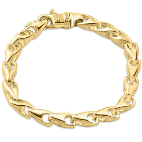 Men's 14k Gold (53gram) or Platinum (86gram) 8mm Link Bracelet 8.5"