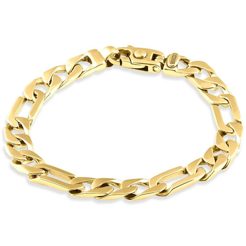 Men's Figaro 14k Gold (33gram) or Platinum (54gram) 8.5mm Link Bracelet 8.25"