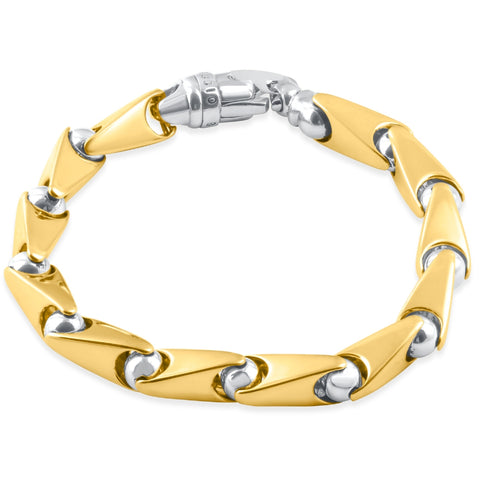 Men's Link 14k Gold (75gram) or Platinum (120gram) 8.5mm Bracelet 8.5"