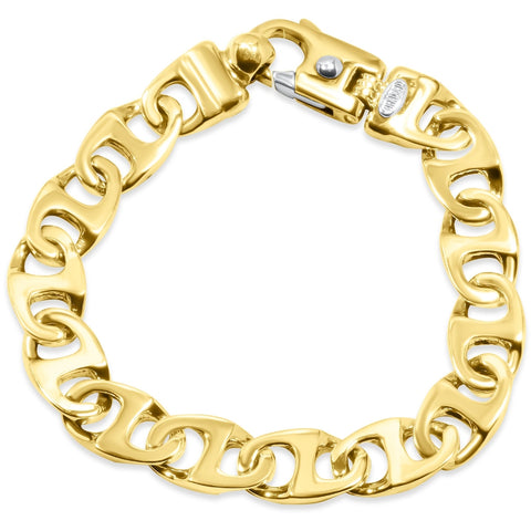 Men's Marine Link 14k Gold (58gram) or Platinum (93gram) 12mm Bracelet 8.5"