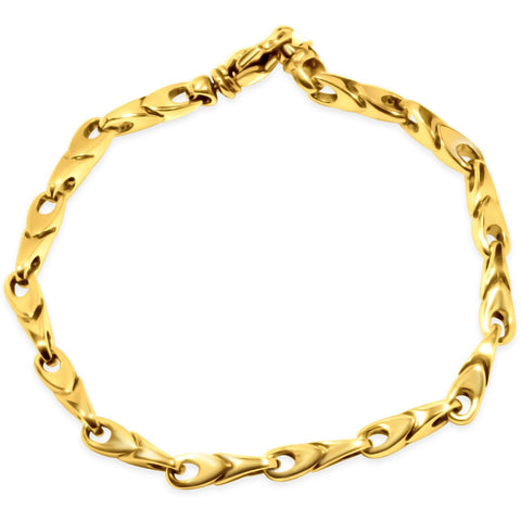 Men's Link 14k Gold (27gram) or Platinum (44gram) 5mm Bracelet 8.5"
