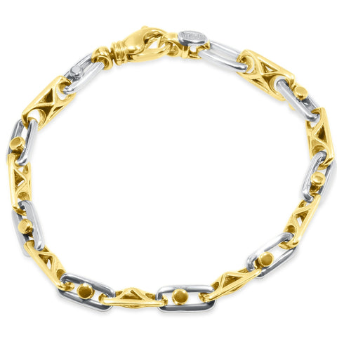 Men's Link 14k Gold (23gram) or Platinum (37gram) 5.5-6.5mm Bracelet 8.5"