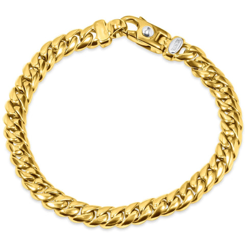 Men's Cuban Link 14k Gold (43gram) or Platinum (69gram) 7.5mm Bracelet 8.5"