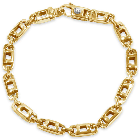 Men's Marine Link 14k Gold (33gram) or Platinum (53gram) 6mm Bracelet 8.5"