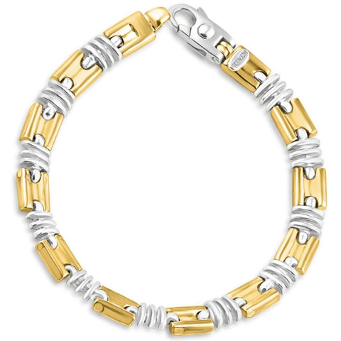 Men's Link 14k Gold (35gram) or Platinum (56gram) 8mm Bracelet 8.25"