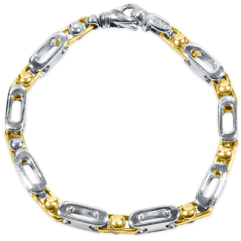 Men's Link 14k Gold (36gram) or Platinum (59gram) 5.5mm Bracelet 8.5"