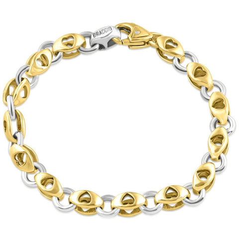 Men's Link 14k Gold (30gram) or Platinum (48gram) 6-8.5mm Bracelet 7.75"