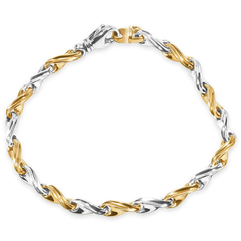 Men's Link 14k Gold (19gram) or Platinum (32gram) 4.5mm Bracelet 8.5"