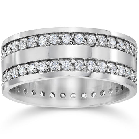 1 1/2ct Diamond Eternity Wedding Anniversary Gold Ring