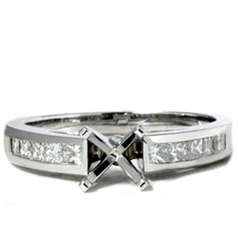 1/2ct Princess Cut Cathedral Engagement Ring Setting