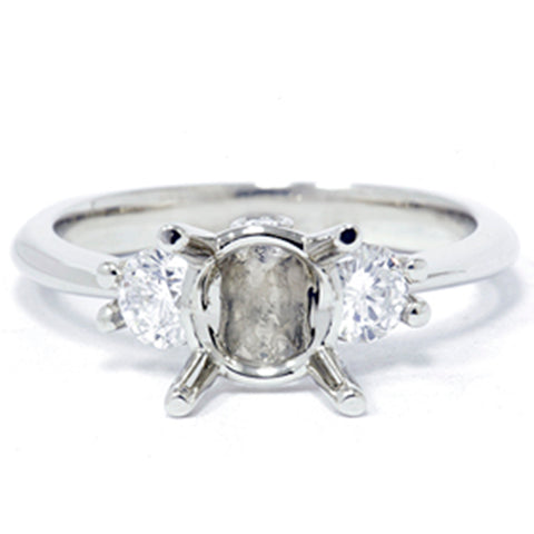 1/3ct Diamond Semi-Mount Engagement Ring 14K Setting
