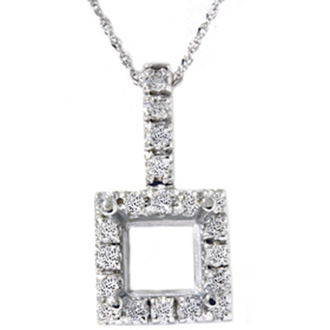 Women's 1/2ct Vintage Style Pave Diamond Solitaire Mount Setting