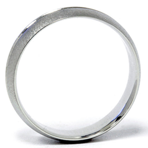 Platinum Brushed 6mm Wedding Band Men's Ring