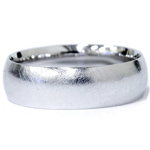 Designer Finish Mens 6mm Platinum Wedding Band