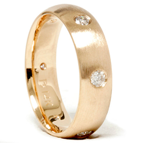 Mens 3/4ct Gold Diamond Comfort Fit Wedding Ring Band