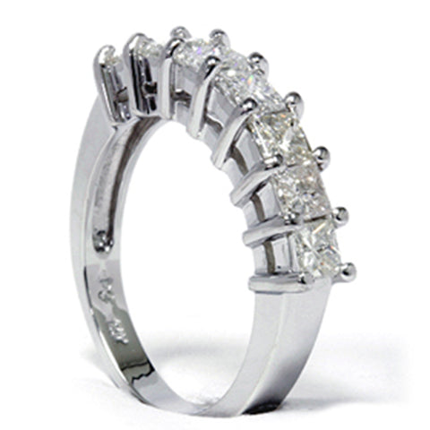 1ct Princess Cut Diamond Prong Wedding Anniversary Ring 14k White Gold