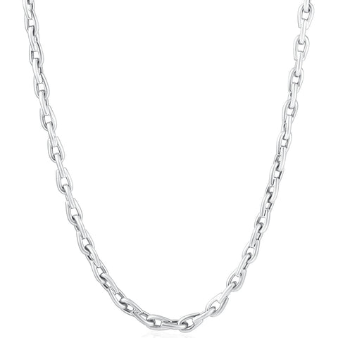Men's 14k Gold (47gram) or Platinum (88gram) 5mm Link Chain Necklace 24"
