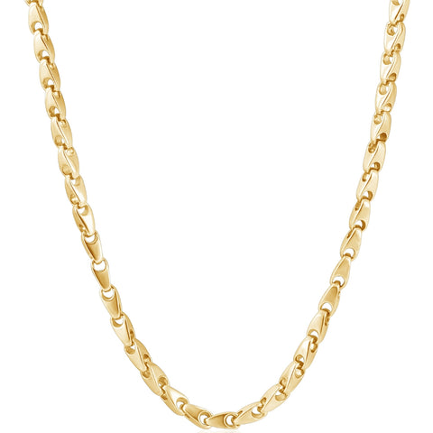 Men's 14k Gold (72gram) or Platinum (135gram) 4.5mm Link Chain Necklace 24"