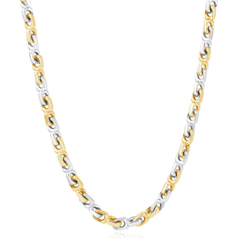 Men's 14k Gold (46gram) or Platinum (86gram) 5.5mm Link Chain Necklace 18"