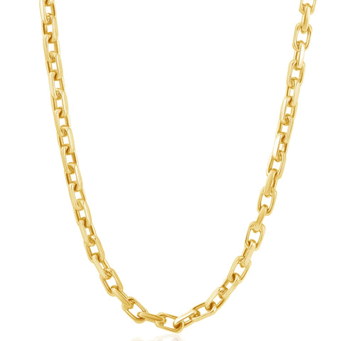 Men's 14k Gold (57gram) or Platinum (107gram) 5.5mm Link Chain Necklace 24"