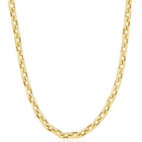 Men's 14k Gold (39gram) or Platinum (73gram) 5.5mm Link Chain Necklace 18"