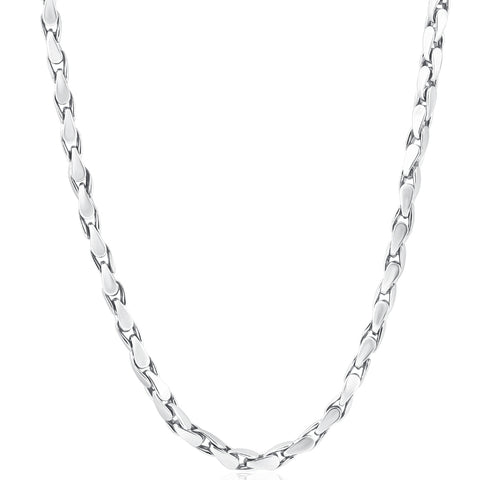 Men's 14k Gold (71gram) or Platinum (133gram) 5mm Link Chain Necklace 24"