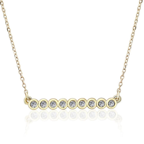 1/2ct Bar Pendant Diamond Necklace in 14K Yellow Gold