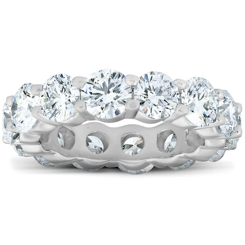 6 3/4 Ct Diamond Eternity Womens Wedding Ring 14k White Gold