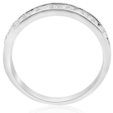 Platinum 1ct Channel Set Diamond Wedding Ring Lab Grown