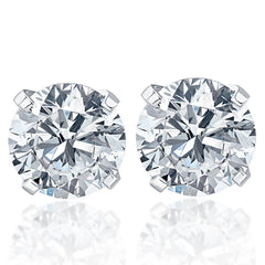 1.25Ct Round Brilliant Cut Natural Quality Diamond Stud Earrings in 14K Gold Classic Setting