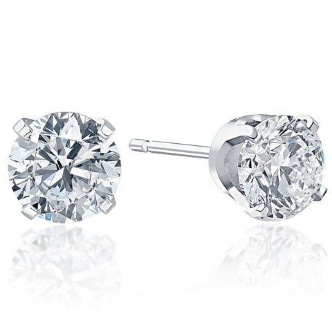 .20Ct Round Brilliant Cut Natural Diamond Stud Earrings Classic Set in 14K Gold