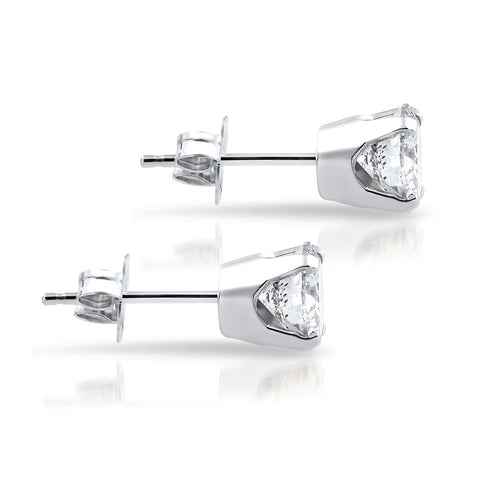 Diamond Earrings 1 ct tw Round-cut 14K White Gold (I/I2)