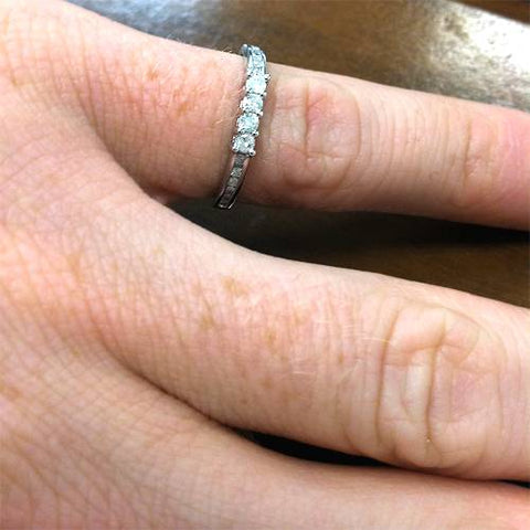1/3ct Diamond Wedding Ring 14K White Gold