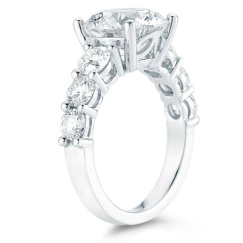 3ct Round Diamond Engagement Ring 14K White Gold