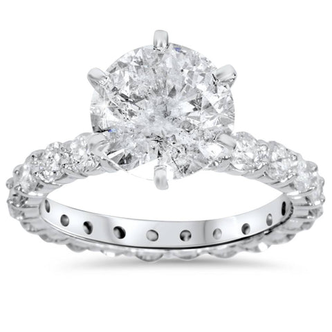 9 Ct Diamond Engagement Ring Eternity Guard Wedding Band Set White Gold Enhanced