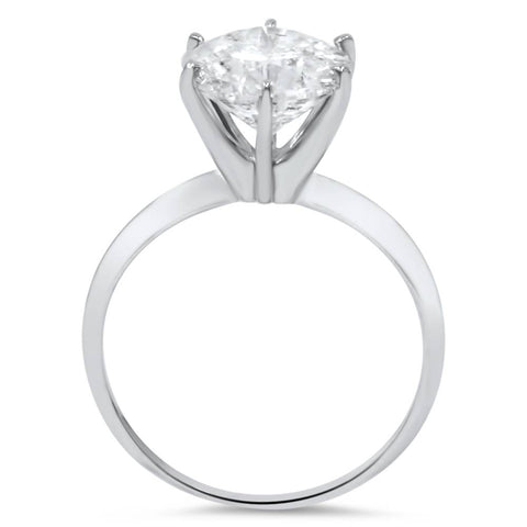 2 1/2ct Round Diamond Solitaire Engagement Ring 14K White Gold Enhanced
