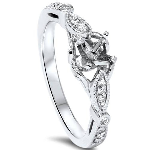 1/10ct Diamond Vintage Engagement Setting Platinum