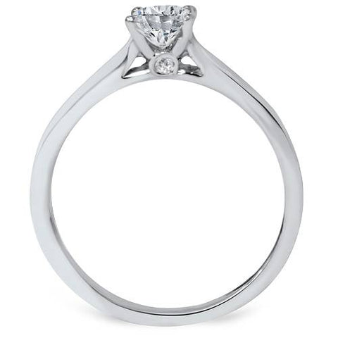 5/8ct Round Solitaire Diamond Engagement Ring 14 White Gold With Accents Jewelry